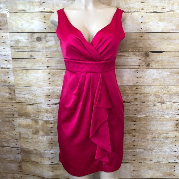 Banana Republic Dresses & Skirts - 🛍Banana Republic Hot Pink V Neck Mini Dress Sz 6P